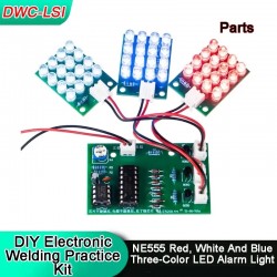 DIY Electronic Welding Practice Kit NE555 Red, White And Blue Flash LED Alarm Light Strobe Module