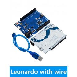 Leonardo R3 Microcontroller Development Board with Atmega32u4 - USB Cable Included, Compatible with Arduino