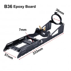BLACK Motor Mount Brushless Motor Mount Epoxy With Servo Holder Suitable for B36 36mm Motor