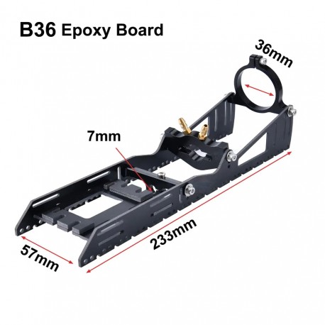 BLACK Motor Mount Brushless Motor Mount Epoxy With Servo Holder Suitable for B36 36mm Motor