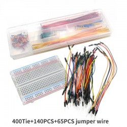 Breadboard 400/830 Holes Prototype PCB Board MB-102 Solderless PCB Mini Test Board 140PCS Jumper Wire Cable DIY Kit