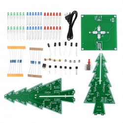 Xmas Tree DIY Kits LED Flashing Tree DIY Kits Electronics Soldering Colorful 3D