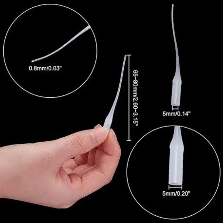Glue Tips, 10pcs Plastic Glue Micro-Tips Glue Extender Precision CA Glue Applicator