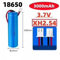 XH2.54 plug 18650 lithium ion rechargeable battery 3.7V 3000mAh with PCB