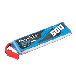 Gens ace 500mAh 3.7V 60C 1S1P Lipo Battery Pack with JST-SYP Plug