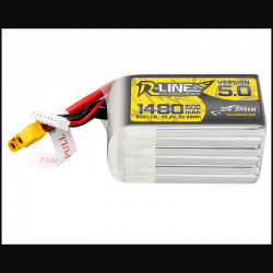 Tattu R-Line Version 5.0 1480mAh 22.2V 150C 6S Lipo Battery Pack with XT60 Plug