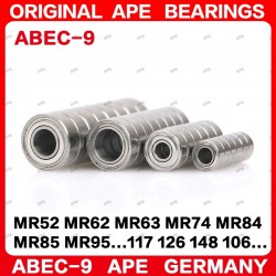 2pcs ABEC-9 bearing MR52ZZ MR62ZZ MR63ZZ MR74ZZ MR84ZZ MR95ZZ MR104ZZ MR105ZZ MR106ZZ MR115ZZ MR117ZZ MR128ZZ MR126ZZ