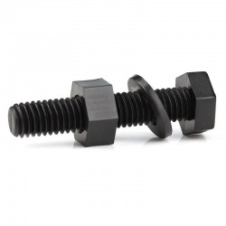 M6 PA66 Black Nylon Hexagonal Screw Nut Washer Metric Threaded Hex Head Bolt