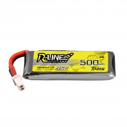 Tattu R-Line 500mAh 3.7V 1S1P 95C Lipo Battery with BT2.0 Plug