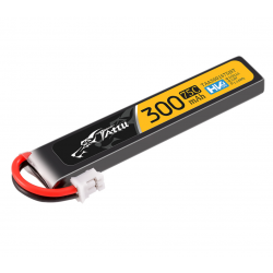 TATTU 300mAh 75C 3.8V 1CELLS 1.14Wh Lipo Battery Pack with JST Plug for micro drones