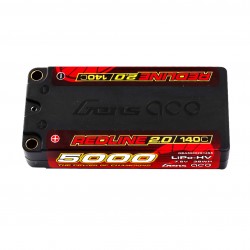Gens ace Redline 2.0 Series 5000mAh 2S1P 7.6V 140C HardCase HV Lipo Battery Pack with Hardcase 130