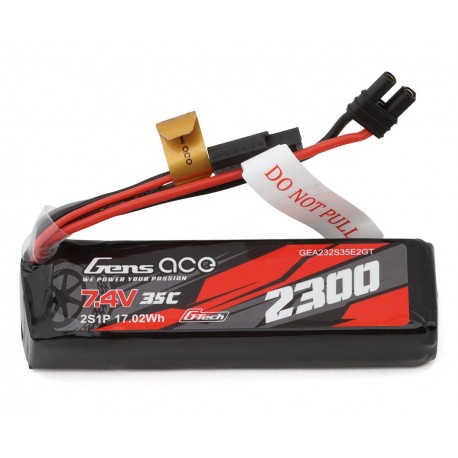 Gens ace G-Tech 2300mAh 2S 7.4V 35C Lipo Battery with iEC2 plug
