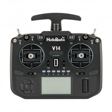 HelloradioSky V14 pro 2.4GHz 14CH Built-in 1000mW ELRS Hall Gimbals AI Voice Assistant EdgeTX Radio Transmitter LCD Screen