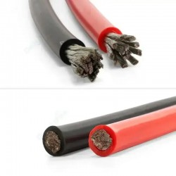 Silicone Wire 6AWG (1mtr) BLACK + RED