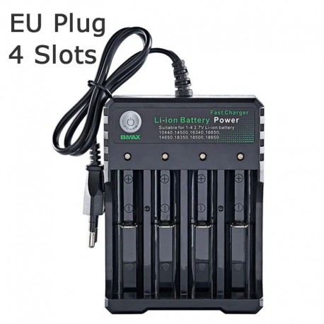 BMAX 18650 Battery Charger 4 Slots AC 220V Dual For 18650