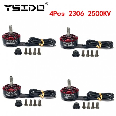 4X YSIDO SCUD 2306 Brushless Motor 1750KV/2500KV 3-6S Lipo for FPV Racing