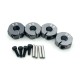 4 Pcs Aluminum 5/6/7mm Thickness Wheel Hex 12mm Drive Hubs With Pins Screws