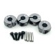 4 Pcs Aluminum 5/6/7mm Thickness Wheel Hex 12mm Drive Hubs With Pins Screws