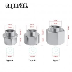 5pcs 3D Printer Openbuilds Eccentric Spacer V Wheel Eccentric Column Isolation Screw Nut V Slot Stainless Steel Bore 5MM 6MM