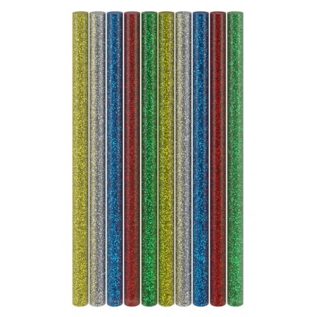 GOOBAY ράβδοι σιλικόνης 77855, Φ11mm x 200mm, glitter διάφορα χρώματα, 10τμχ