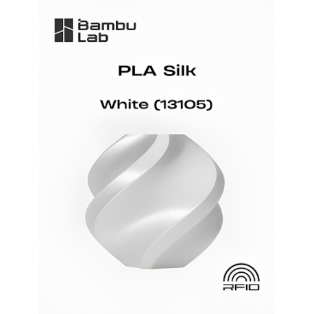 PLA Silk White (13105) / Filament with spool / 1 kg