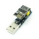 ESP01 Programmer Adapter UART GPIO0 ESP-01 ESP-01S Adaptater ESP8266 CH340G USB to ESP8266 Serial Wireless