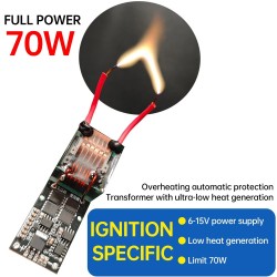 DC 6-15V to AC 10kV-25kV Arc Igniter High-voltage Module Drive Board Transformer Lighter 12V 20kV Variable Frequency AC 70W