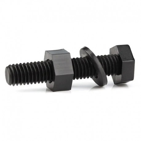 M4 PA66 Black Nylon Hexagonal Screw Nut Washer Metric Threaded Hex Head Bolt