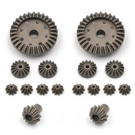 2 Set 16PC Upgrade Metal Gear for Wltoys 12428-A 12428-B 12428-C /12423 Rc Car Parts