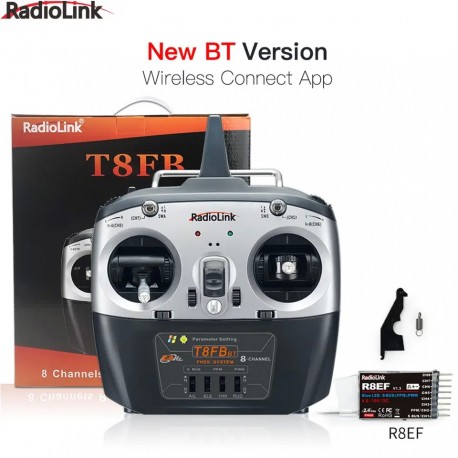 RadioLink T8FB 2.4G 8CH FHSS RC Transmitter Remote Control With R8EF Receiver