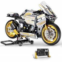 Technik Motorcycle Building Blocks Set, 660 PCS Motorbike Construction Toys