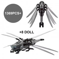 MOC 1369PCS Dune Atreides Royal Inventor Ornithopter Helicopter Building Blocks Construction Bricks Set + The Vonado LED 10327
