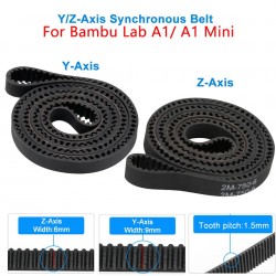 For Bambu Lab A1/A1 Mini Y Z-Axis Belt Synchronous Wear Resistance Belt 6mm/9mm For Bambulab A1 Mini 3D Printer Replacement Part