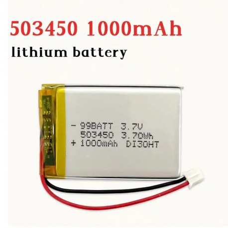 1000mAh Lithium Battery 3.7V 503450 Li-Polymer Batteries
