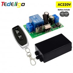 433MHz Wireless Remote Control Switch AC110V 220V 10A 1CH Relay Module Receiver ON OFF Remote Control