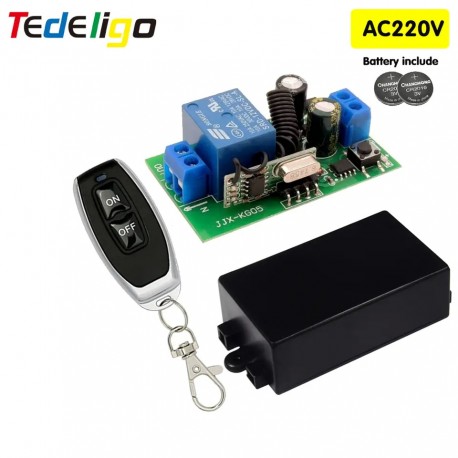433MHz Wireless Remote Control Switch AC110V 220V 10A 1CH Relay Module Receiver ON OFF Remote Control