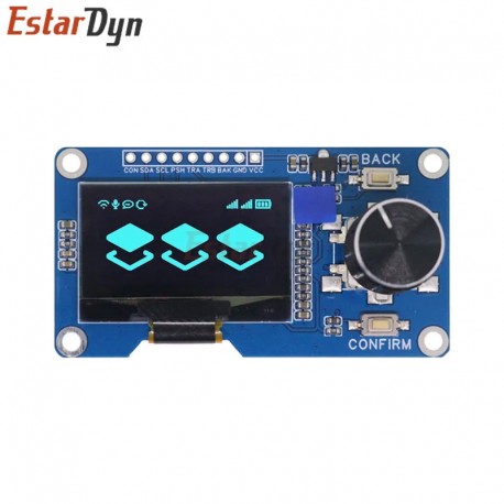 Estardyn 1.3" OLED Module SH1116 Drive / EC11 Encoder | White/Blue Display | I2C Interface | HD Screen for Arduino DIY Projects