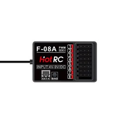 HOTRC F-08A 2.4GHz 8CH PWM Receiver for DS800 HT-8A CT-8B Radio Transmitter RC