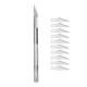 NEWACALOX 5Pcs Hobby Blades Precision Art Wood Carving Knife Set Tools