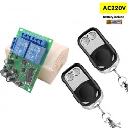 433 Mhz RF wireless Remote Control switch with relay AC110V 220V 2CH Receiver module+ AB Transmitter