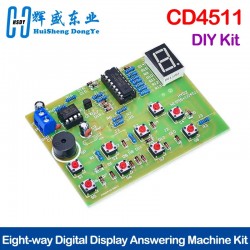 CD4511 Eight-way Digital Grabber Soldering Kit Set for Making Printed Circuit Boards for Skill Competition Practice