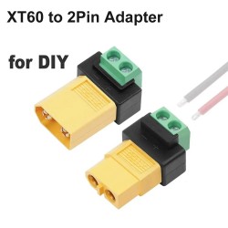 XT60 Connectors Terminal Adapter,XT60 to 2Pin Solderless Terminal Adapter