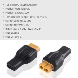 Type-C to XT60 Charging Cable