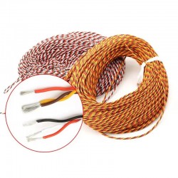 Twisted servo wire 1mtr (R/B/W) 20AWG