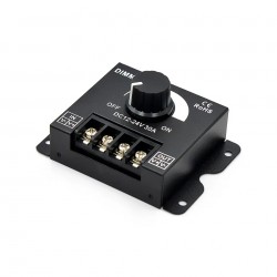 DC12-24V 30A Knob Dimmer Brightness Adjustment Stepless Dimming Switch Controller for 3528 5050 COB SMD LED Strip