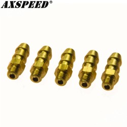 AXSPEED 5Pcs M4 M5 M6 Threaded Brass Water Nipples Cooling Faucet Nozzles for RC Boat Accessories