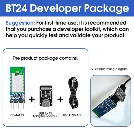 DX-BT24 low power small size long range 90m 10K Bytes/s Bluetooth module 3.3V Powerful Multiple uses DA14531 BLE 5.1