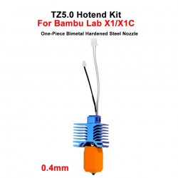TZ5.0 Hotend Kit For Bambu Lab X1/X1C One-Piece Bimetal Hardened Steel Nozzle Hot End 0.4mm