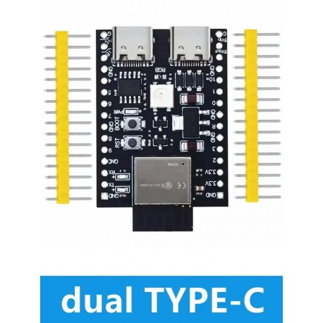 ESP32-C3 WiFi+Bluetooth 5.0 Internet of things dual Type-C development board