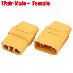 Amass XT90+ Plug Connector With Sheath 1 Pair